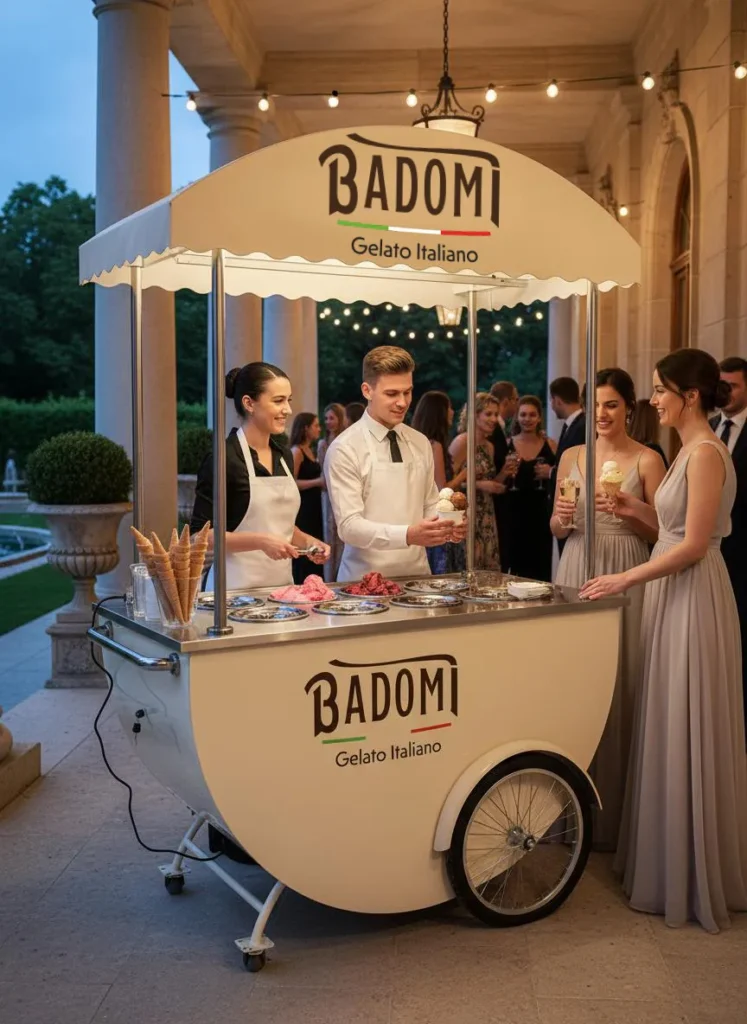 gelato cart in night event