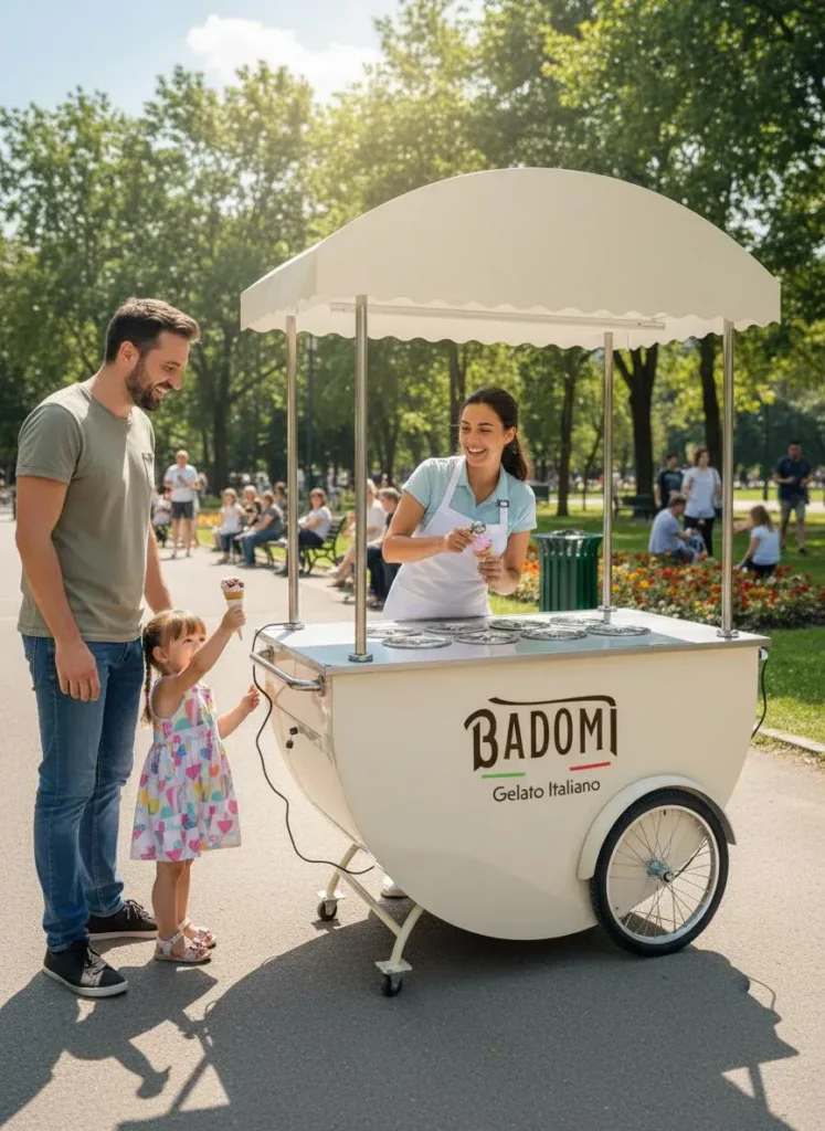 gelato cart in park
